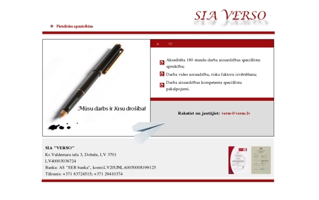 Verso, SIA